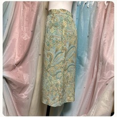 ꒰Addenda꒱ペイズリー柄 昭和レトロ風 膝丈 スカート レナウンの画像