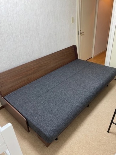 モーブル ソファベッド ごろ寝ソファ 組み立て不要 完成品
