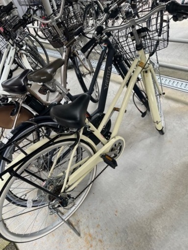 自転車　オフホワイト　美品　26インチ