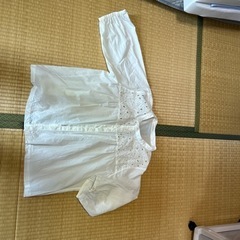白のブラウス七分袖３L