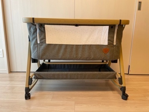 HZDMJ ベビーベッド 折りたたみ キャスター付き 新生児0-36ヶ月