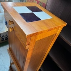 分別ゴミ箱　木製ゴミ箱　中古の画像