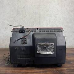 🔷🔶🔷WY12/97 希少 日立 HITACHI カラーテレビ C14-407 ブラウン管 1977年製 昭和52年 赤色 レッド 昭和レトロ アンテナ ※ジャンク品　🔷🔶🔷の画像