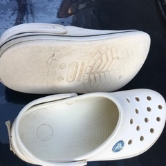 crocsクロックス  キッズサンダル18.5㎝ ホワイト12c13の画像
