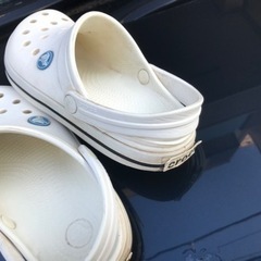 crocsクロックス  キッズサンダル18.5㎝ ホワイト12c13の画像