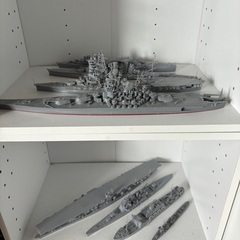 プラモデル完成品処分（戦艦大和、空母、駆逐艦ほか一式）