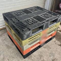 🔷🔶🔷WY12/98 パレット 5枚セット まとめて 1100×900mm 業務用 倉庫 プラスチック 樹脂 プラパレ 中古 ★直接引き取り限定　🔷🔶🔷の画像