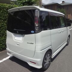 込プライス１７万２千円 パレットＳＷ ＸＳ MK21S 修復無し パール 左側パワスラ エアロ 地デジ付ナビ 本車検２年受渡 機関良好の画像