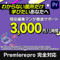 【部分的に学ぶ】premiere pro動画編集 講座(オンライ...