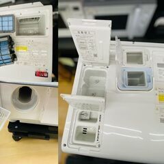 【レガストック川崎本店】SHARP シャープ 洗濯機 ドラム式 ES-W114-SL 2022年製ハイブリッド乾燥 左開き(ヒンジ左) DDインバーター搭載 洗剤自動投入 シルバー 洗濯11kg 乾燥6kg 幅640mm 奥行727mm の画像
