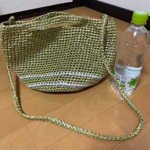 ハンドメイド　ビニールバッグ　エコバッグ　肩掛けバッグ