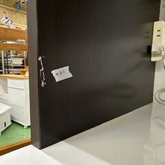 【ドリーム川西店御来店限定】 松田家具 2枚扉オープンボード ダークブラウン H2060×W1169×D486 クリーニング済み 【2001245255600645】の画像