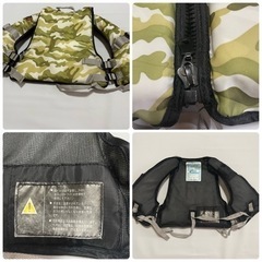 ２個セット　キッズサイズのSサイズ　Mサイズ ライフジャケットの画像