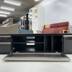 【美品‼️】定価105,600円♪ 古賀家具工業 180cm幅ローボード(エレナ) テレビ台 リビング収納家具 鏡面仕上げブラック♪の画像