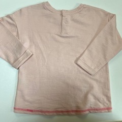 【2回試着美品】七分袖　女の子Tシャツ・２.3.4歳位　ピンク　Ｈ&Ｍの画像