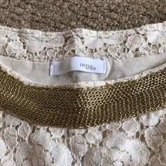 index レース柄ロングシャツの画像