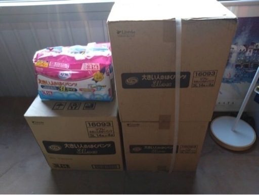 ● リフレ 大きい人のはくパンツ 3Lサイズ 14枚入  11袋 154枚 セット 大人用 パンツ型 オムツ 未開封品 ③