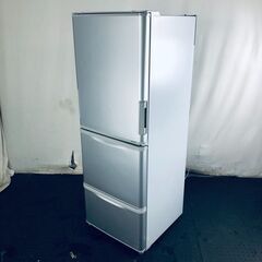 ID:re10980 【自社配送エリア内限定】シャープ SHARP 冷蔵庫 ファミリー 中古 2017年製 3ドア 350L シルバー ファン式 両方開き SJ-W351D-S  【リユース品：状態B】【送料無料】【設置費用無料】