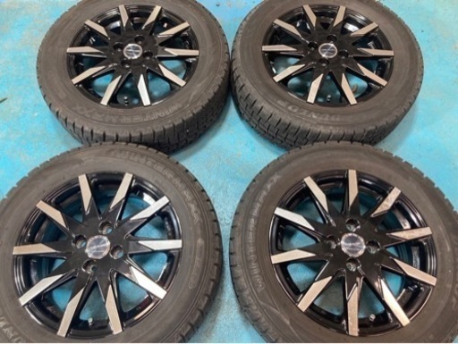 中古スタッドレス スマック スフィーダ 15インチ 5.5j +50 PCD100 ダンロップ WM02 185/65R15 2020年 フリード