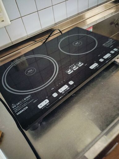 IH調理器　2024年製　山善　YET-W1452　2口コンロ