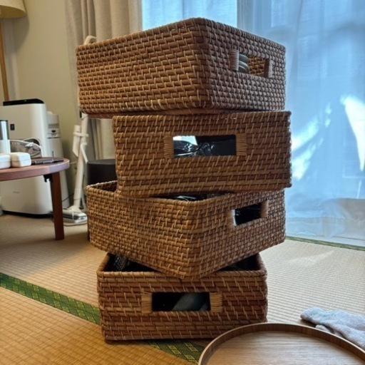 無印ラタンケース
