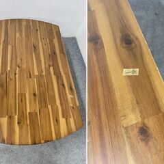 unico/ウニコ SWELLA(スウェラ) ダイニングテーブル W1200 天然木 アカシア材 中古家具 店頭引取歓迎 R8495の画像