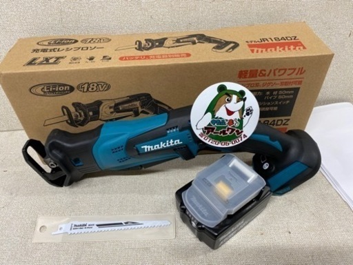 ?入荷【電動工具】新品マキタ18VレシプロソーJR184DZ+バッテリ【電動工具地域最大級売り場面積!高価買取アールワン田川】