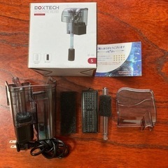 【 未使用品 】boxtech 水槽フィルター アクアリウムフィルター ワンタッチフィルター 酸素増加 ろ過 水循環 静かなフィルター 外掛 水槽濾過 活性炭マットろ過の画像