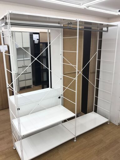★ジモティ割あり★  無印良品  スチールユニットシェルフ   H175×W166×D40  クリーニング済み KJ5637