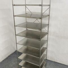 MUJI/無印良品 ステンレスユニットシェルフ 幅58 追加棚×...