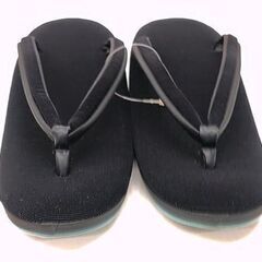  未使用 かねこ好本舗 草履 Mサイズ 23.5㎝ 黒 和装小物 和服☆ 札幌市 豊平区 平岸の画像
