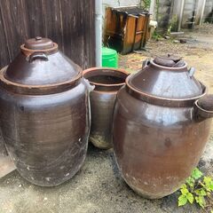 昭和レトロ　古民家　骨董　水瓶　睡蓮鉢 傘立て 昭和レトロ】水瓶みずがめ鉢古道具骨董 (hiro) 総社の家庭用品