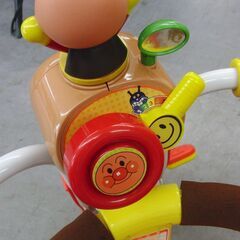 M&M アンパンマン 三輪車 かじ取り棒付き 前後カゴあり 対象年齢1歳半-4歳頃 札幌 手稲の画像
