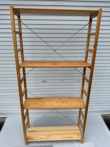無印良品 パイン材 ユニットシェルフ 奥行25cm 幅86cm 大 175cm高