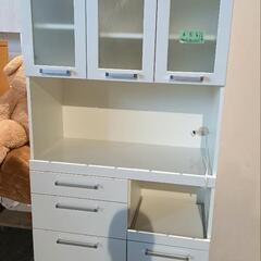 取置き8/10☆今風のキッチンボード食器棚　炊飯器置きスライド☆の画像