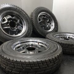 【YOKOHAMA i/T-S 185/85R16】スタッドレス【SUZUKI ジムニー 純正ホイール 16インチ 5J5HPCD139.7約+22】バリ溝 メッキリム (KTM076)