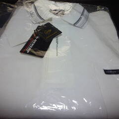 ダンロップ半袖ポロシャツ２枚組（白MとグレーLL)未使用品の画像