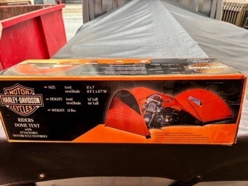 ハーレー 、テント、キャンプ