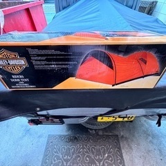 ハーレー 、テント、キャンプの画像