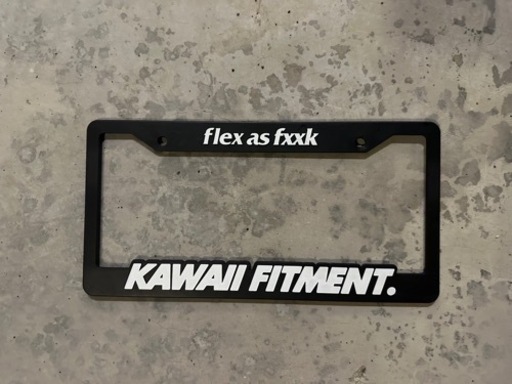 KAWAIIFITMENT.ナンバーフレームjp KAWAIIFITMENT ナンバーフレーム 前後セット KAWAIIFITMENT クローム