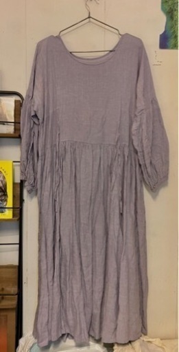 ヌノモノワークス　サイドリボンワンピース