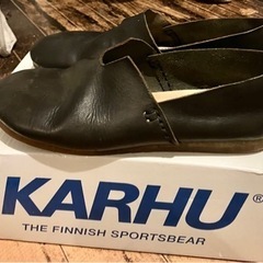 grow naturally グロウナチュラリー スリッポンシューズ 本革 黒の画像