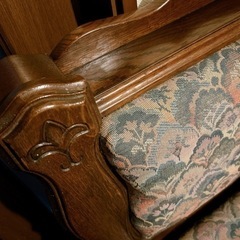 ポーランド製 ダイニングテーブル セット 伸長式 木製 チェア アンティークの画像