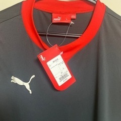 PUMA（プーマ）プラクティスシャツ黒（半袖）（Lサイズ）タグ付き【お値段交渉可】 ＊定価¥3,900の画像