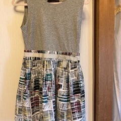 Ｖivace イタリア製))グレーの切り替えワンピース