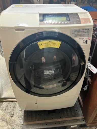 HITACHI ドラム式洗濯機 BD-S8800L 左開き ビッグドラム 温水ナイアガラ洗浄 ヒートリサイクル 風アイロン 中古