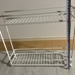 浴室用ラック2段　白の画像