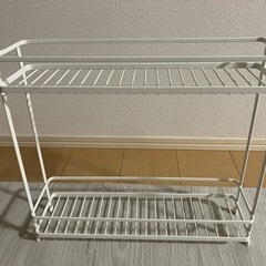 浴室用ラック2段　白