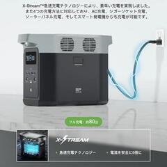 新品未使用⭐ポータブル電源 DELTA 2 １枚160Wソーラーパネル セット リン酸鉄 大容量1024Wh 家電 生活家電 発電機の画像