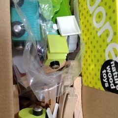 木製トレイン＆レールセットの画像